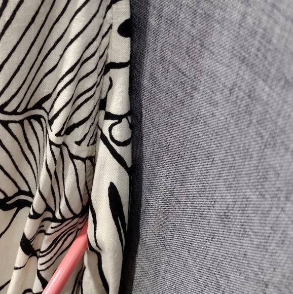 Rachel Zoe Tropical Pattern Linen Blend Wide Leg Jumpsuit Women's M Coastal - Picture 7 of 9